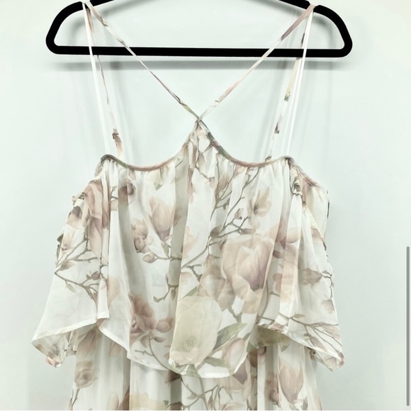 SHOW ME YOUR MUMU Rebecca Ruffle Chiffon Floral Print Maxi Dress - Picture 6 of 9